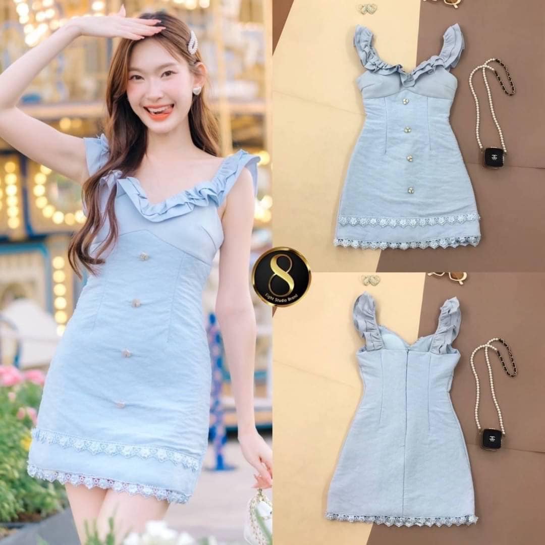 เดรสสั้น แบบเก๋ไก๋ ทรงสวย ใส่สบาย งานคุณภาพ สินค้าคุณภาพ (พร้อมส่ง)