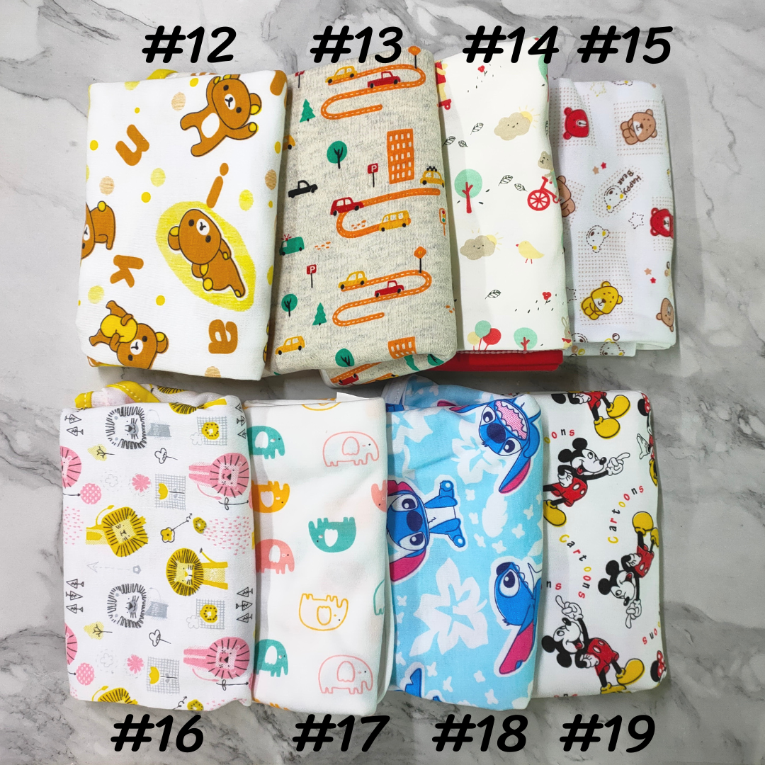 NanaBaby ผ้าห่อตัวเด็กแรกเกิด ผ้าห่อตัวเด็กอ่อน ผ้าห่อเด็กแรกเกิด ผ้าห่มเด็ก 100%Cotton นุ่มนิ่ม ขนาด 70×70 ซม. ลายการ์ตูนน่ารัก