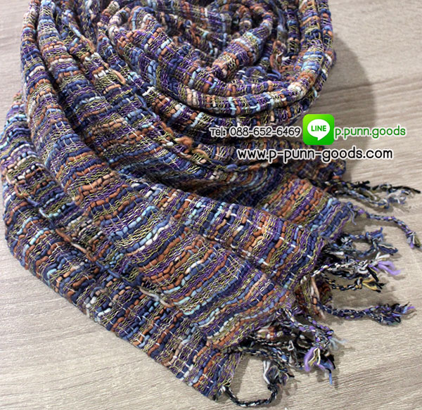 ผ้าพันคอผ้าฝ้าย/ผ้าคลุมไหล่ งานผ้าฝ้ายทอมือ เนื้อนุ่ม