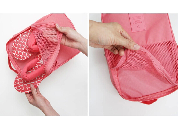 กระเป๋าใส่รองเท้าสำหรับเดินทาง กันน้ำได้ ถือพกพาสะดวก มี 6 สีให้เลือก