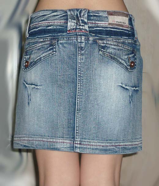#2กระโปรงยีนส์ฟอก สวยมากแบรนด์ห้าง 32-34-13.5