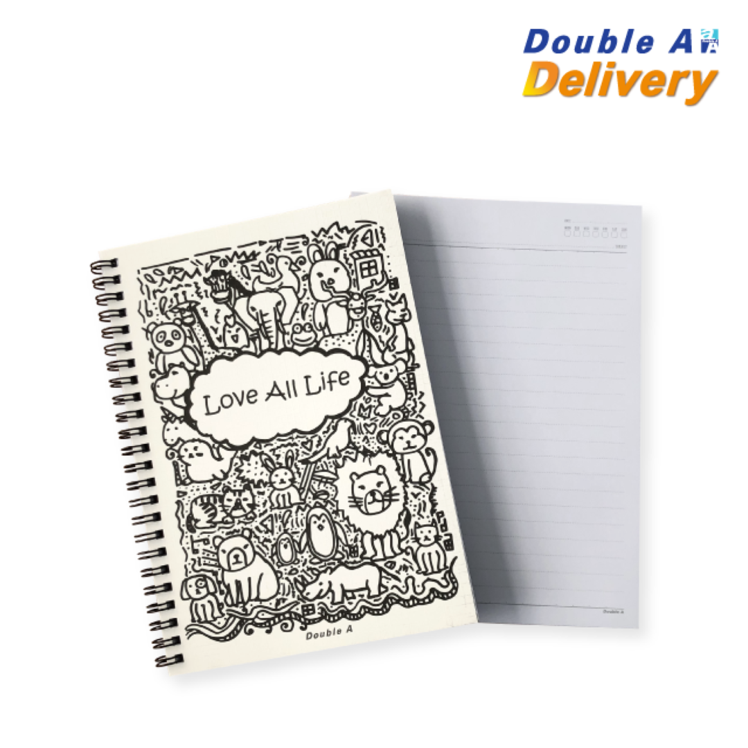 สมุดสันห่วง ขนาด A5 80 แกรม 40 แผ่น ลาย Animal ซื้อ 3 แถม 1 (ปกติ 40-. เฉลี่ยเหลือเล่มละ 30-.)