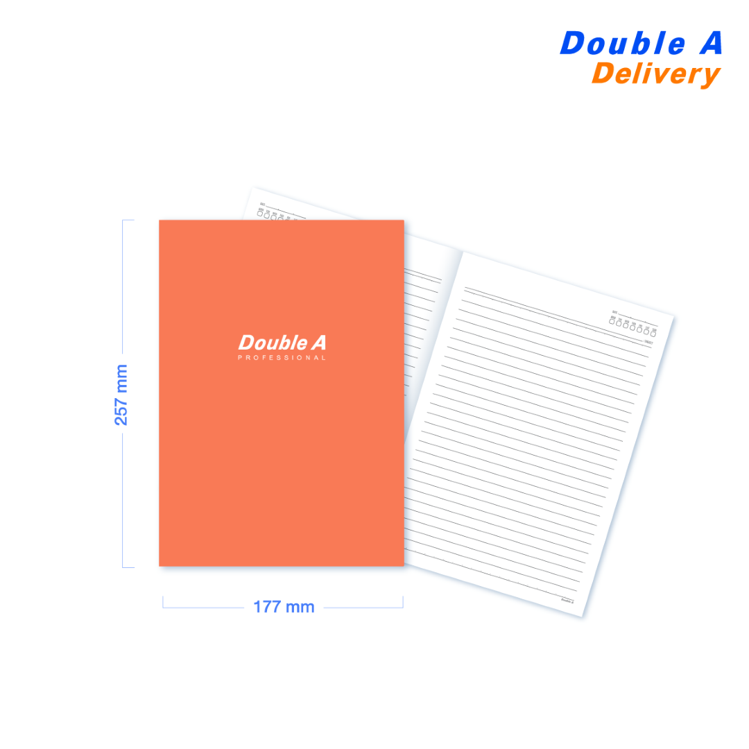 สมุดบันทึกมุงหลังคา สี Peach ขนาดB5 70 แกรม 26 แผ่น 12 เล่ม