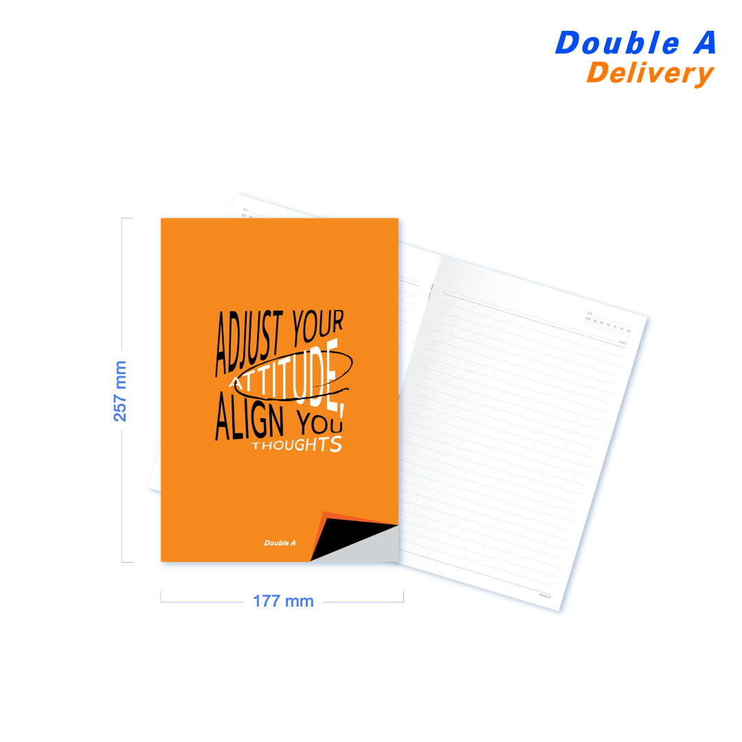 [12 เล่ม ] Double A สมุดมุงหลังคา B5 80แกรม 24แผ่น ลาย A Piece of Mind