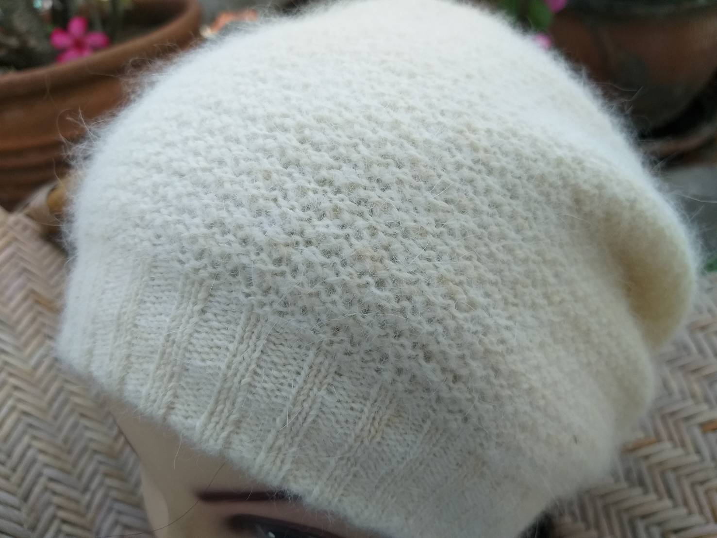 หมวกไหมพรมขนกระต่าย ellesse อุ่นมาก หมวกสวย