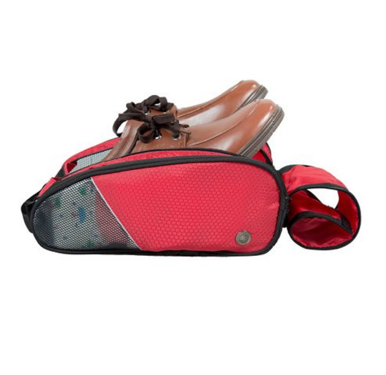 กระเป๋าใส่รองเท้ากันน้ำ สำหรับเดินทาง เล่นกีฬา ผลิตจากโพลีเอสเตอร์คุณภาพสูง เบา ทนทาน มีกระเป๋าซิปด้านข้าง