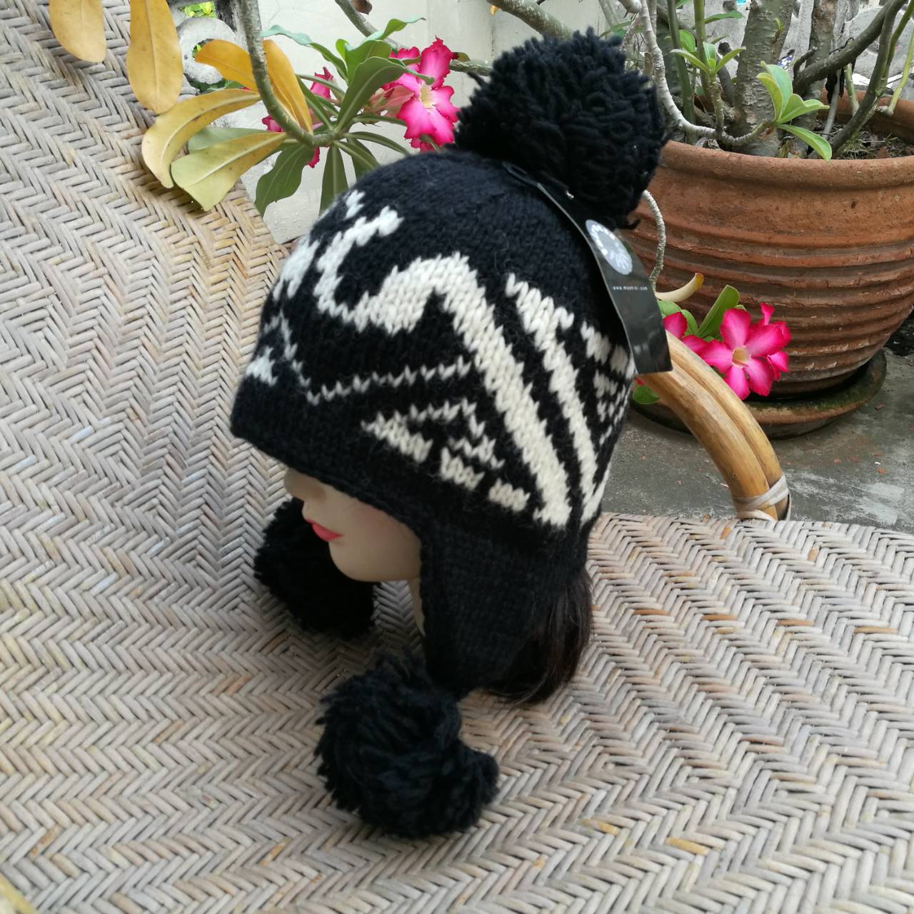 หมวกไหมพรมขนสัตว์บุฟลีซ MOSHIKI อุ่นติดลบ /ของใหม่/