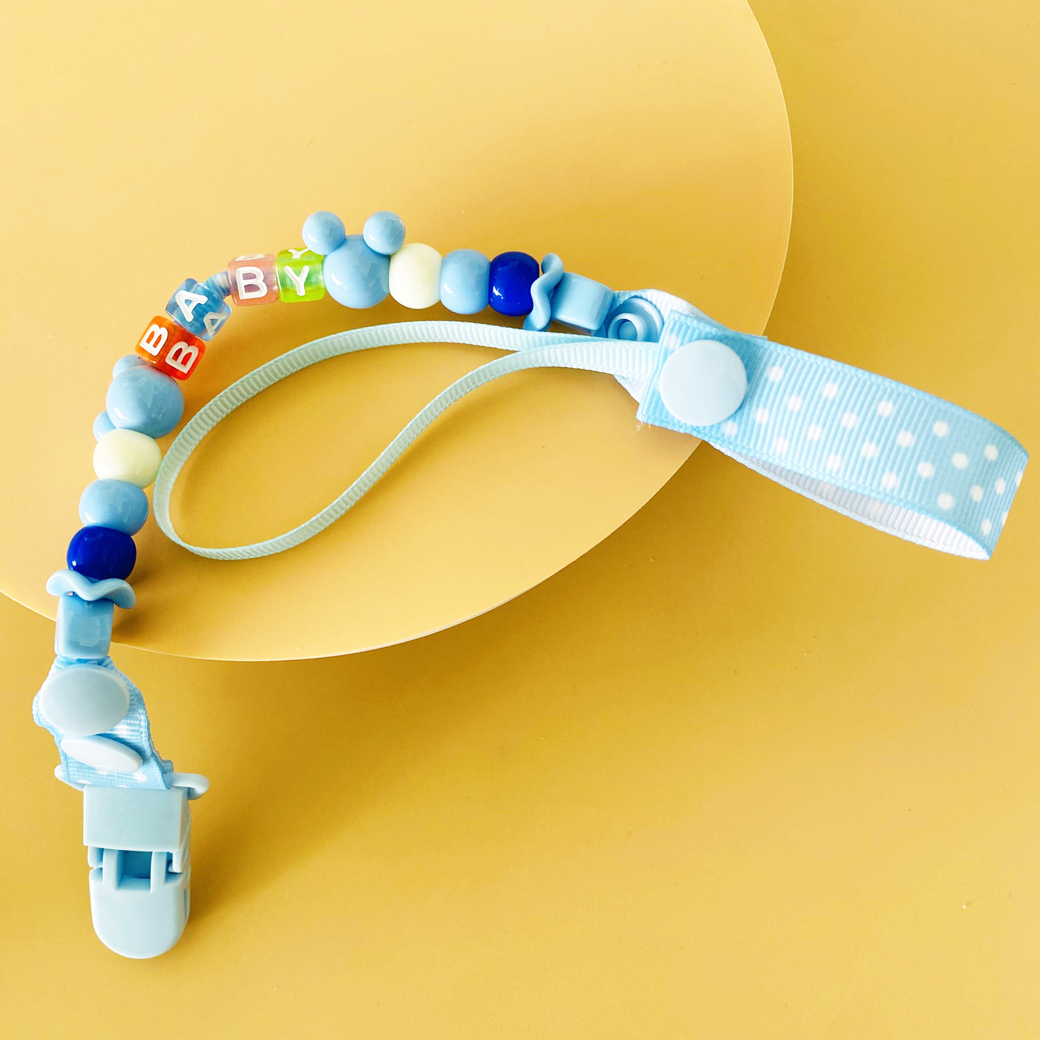 NanaBaby สายห้อยจุกหลอก สายหนีบคล้องจุกหลอก/ยางกัด ลูกปัดน่ารัก