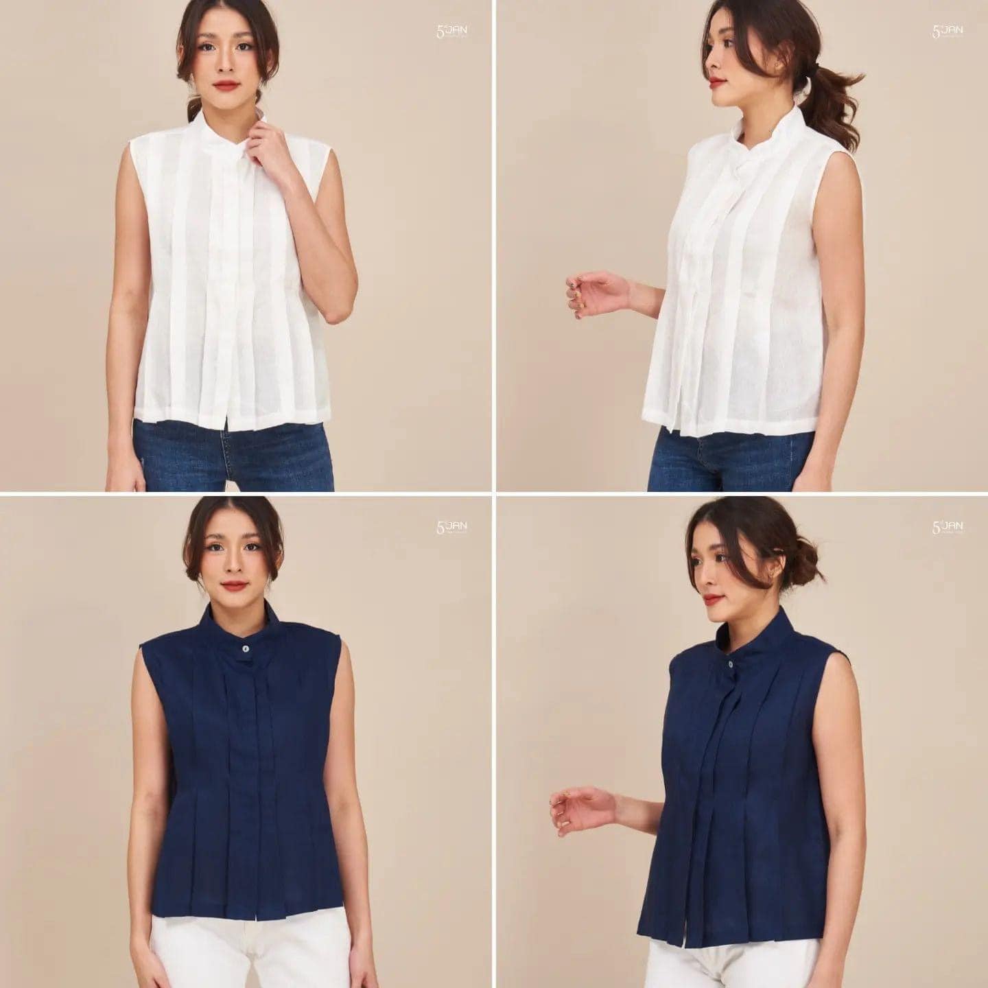 5เสื้อเขิ้ตกุด ผ้าลินินแท้ 100% ใส่สบาย : สินค้าคุณภาพ (พร้อมส่ง)