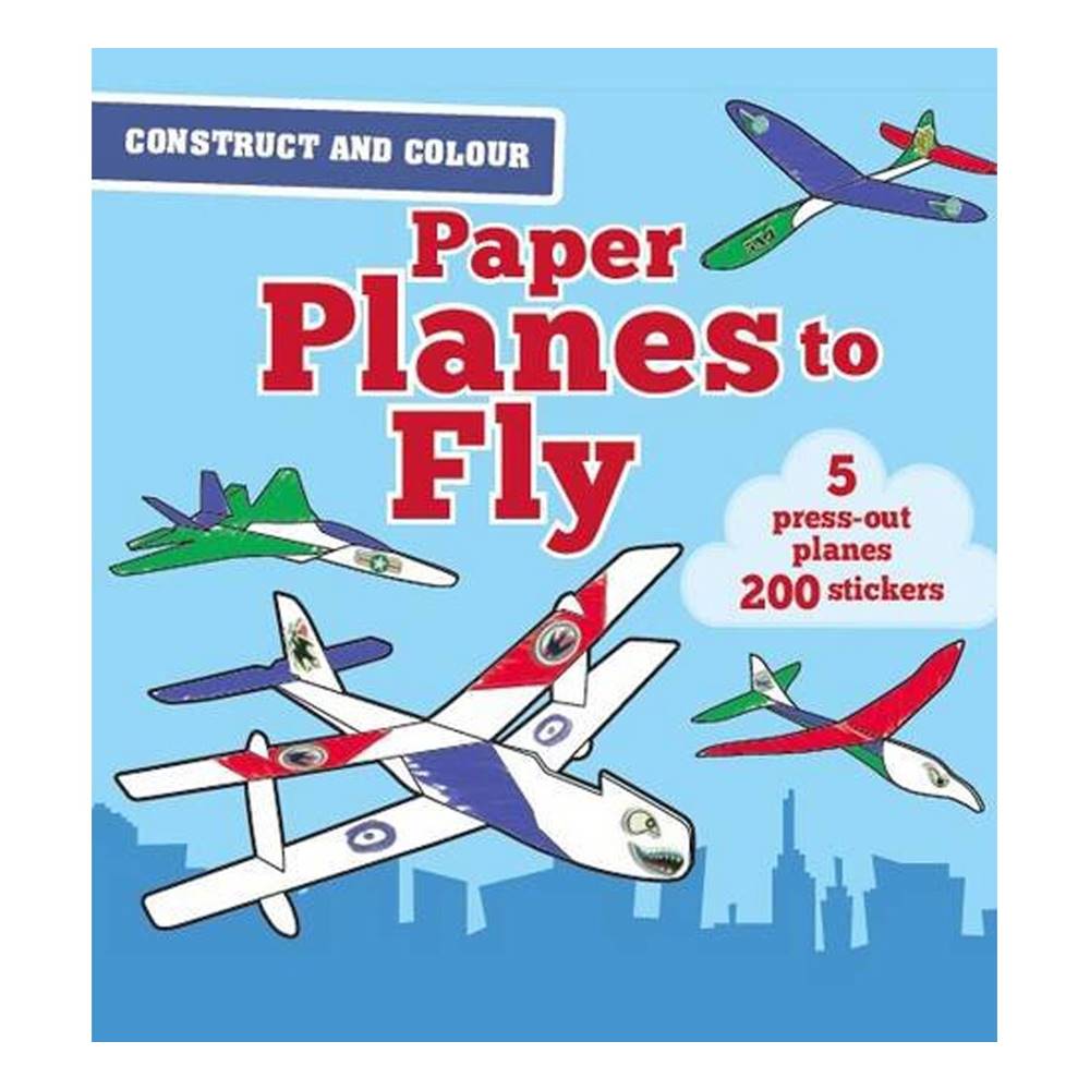 Kei Kinoshita : Construct and Colour Paper Planes to Fly : 5 Press-Out Plane Models + 200 Stickers : Glider, Flying Boat, Biplane, Bird-shaped plane + Jet Fighter หนังสือโมเดลเครื่องบินกระดาษ 5 ลำ
