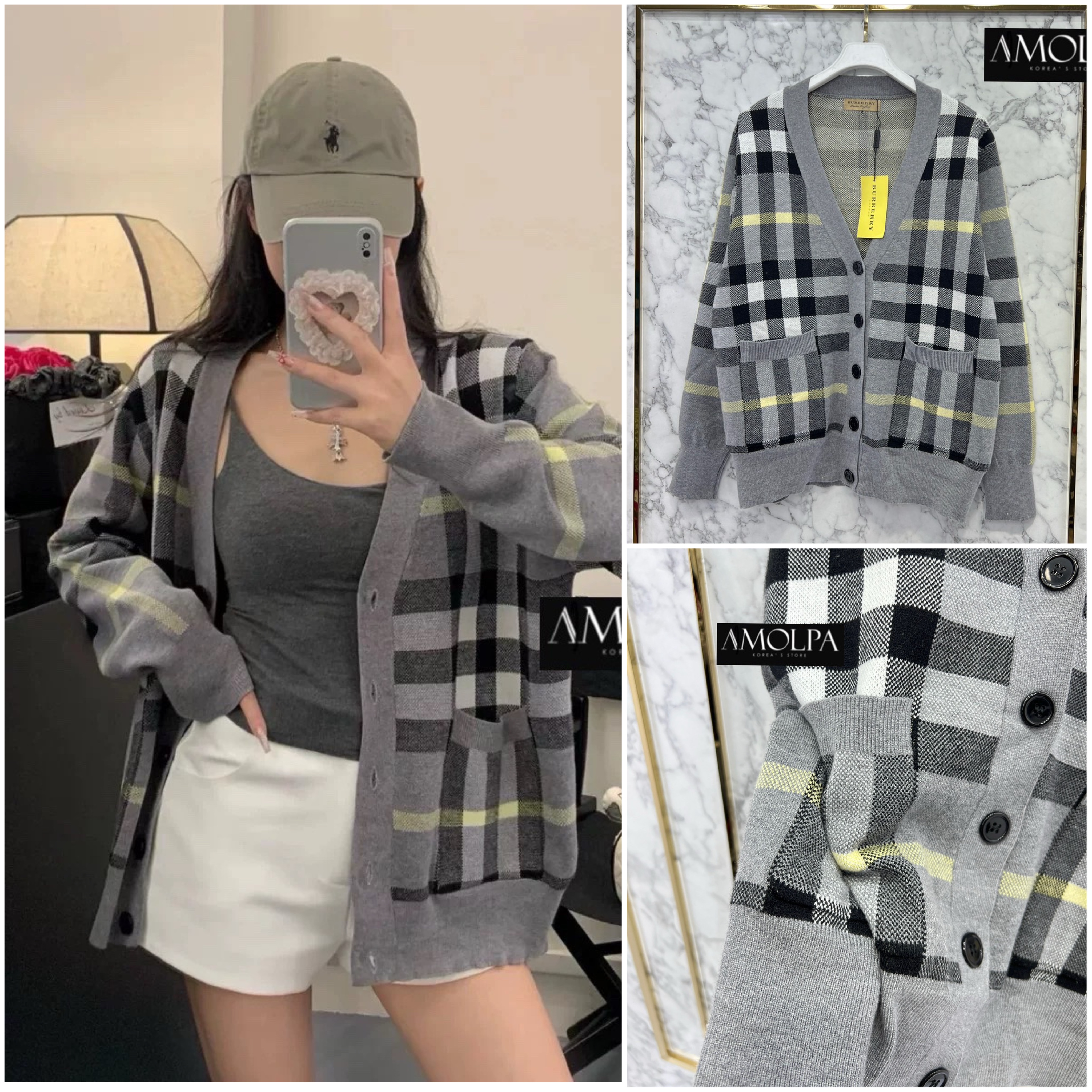 CARDIGAN BURBERRY KNIT เนื้อผ้าดีม๊าก ผ้าใส่สบายมากกกก ห้ามพลาดเลยนะคะ ใส่สบายสุดๆ : สินค้าคุณภาพ (พร้อมส่ง)