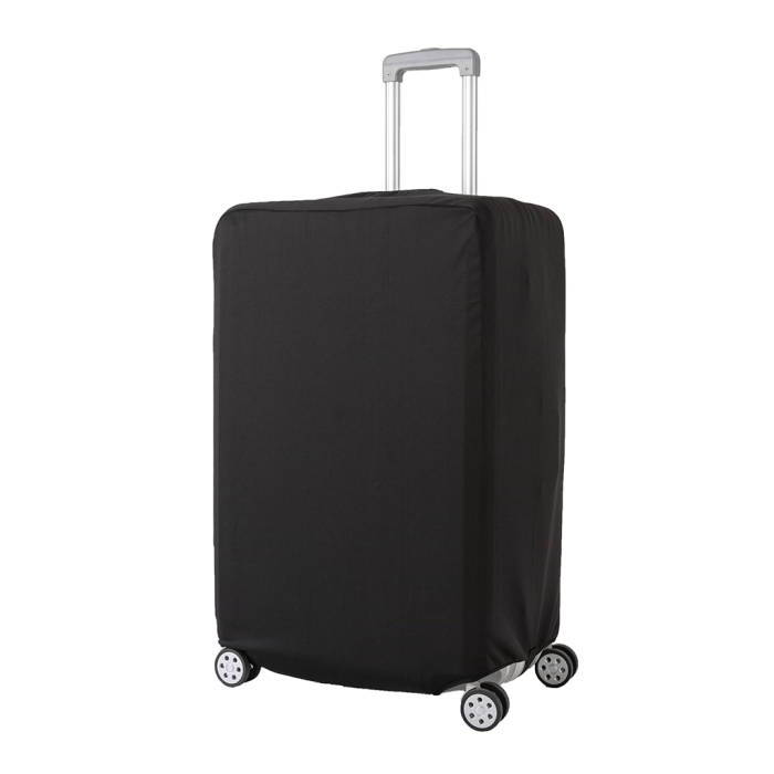 (ผ้ายืด สีเรียบ ขนาด M) ผ้าคลุมกระเป๋าเดินทาง ขนาด 22 - 24 นิ้ว มี 3 สีให้เลือก (ดำ ชมพู ม่วง)