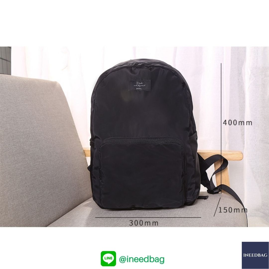 DINIWELL กระเป๋าเป้พับได้ กระเป๋าพับได้ กันน้ำ น้ำหนักเบา ใช้ได้ทุกโอกาส มี 4 สีให้เลือก (DINIWELL Foldable Travel Backpack Unisex Lightweight Portable School Backpack Laptop Bag Casual Water Resistant)