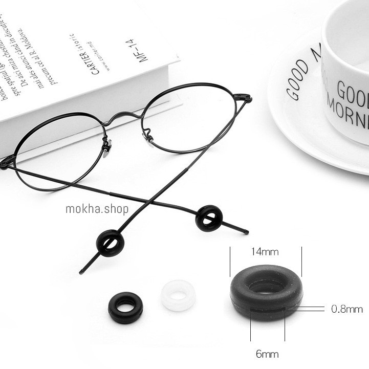 MOKHA - Silicone Donut เกี่ยวขาแว่น ซิลิโคนเกี่ยวหู แบบกลม กันแว่นลื่น แว่นหลวม แว่นตก (1คู่)