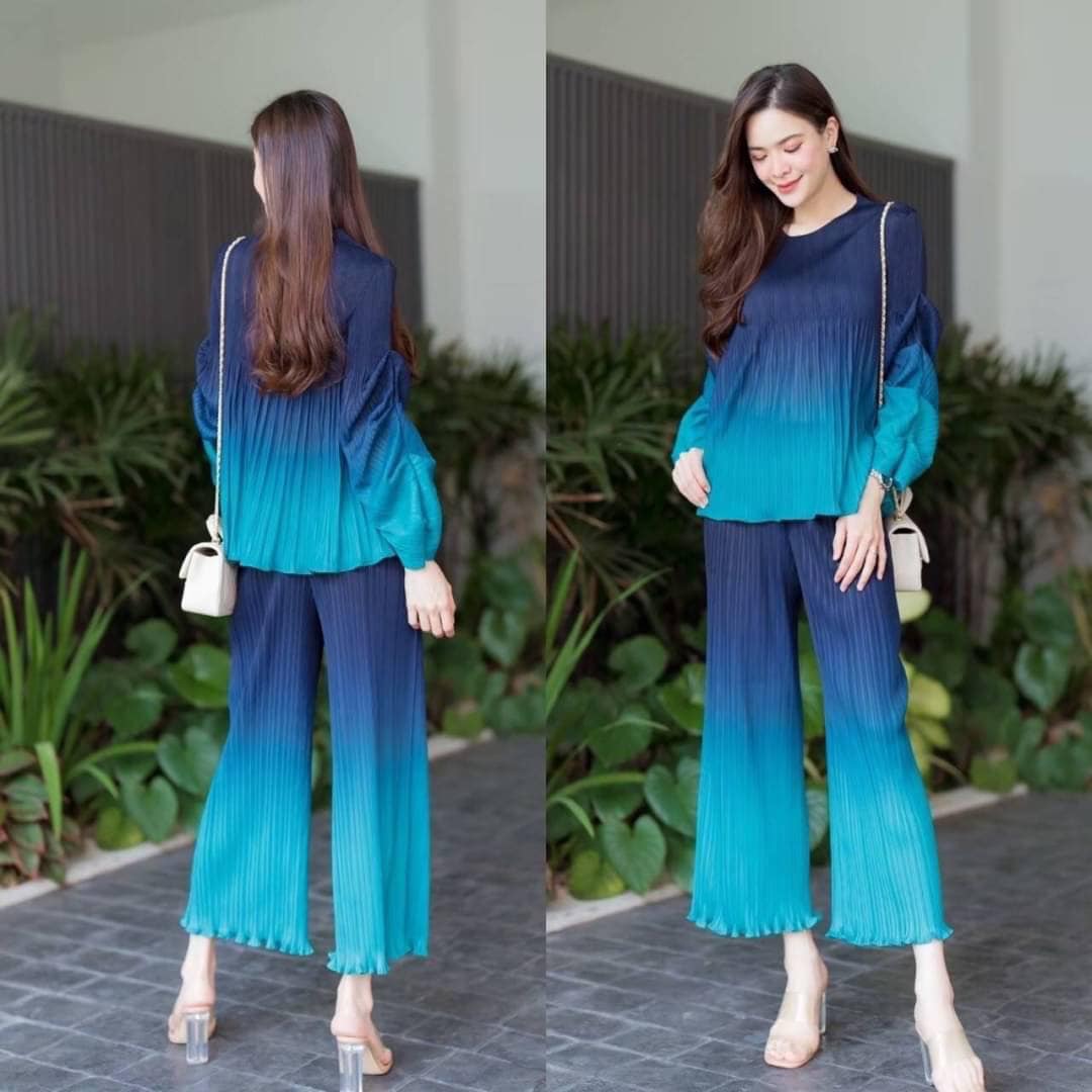 ชุดเซตผ้าอัดพลีทเนื้อดี แบบงาน Brand งานพลีท Premium สวย แพง เลอค่า สินค้าคุณภาพ (พร้อมส่ง)