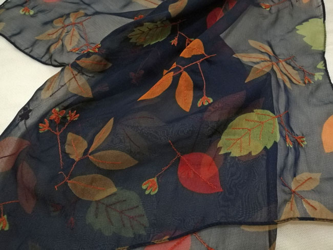 ผ้าผูกผม ผูกคอ ผ้าชีฟองปักลาย สวยมากๆ