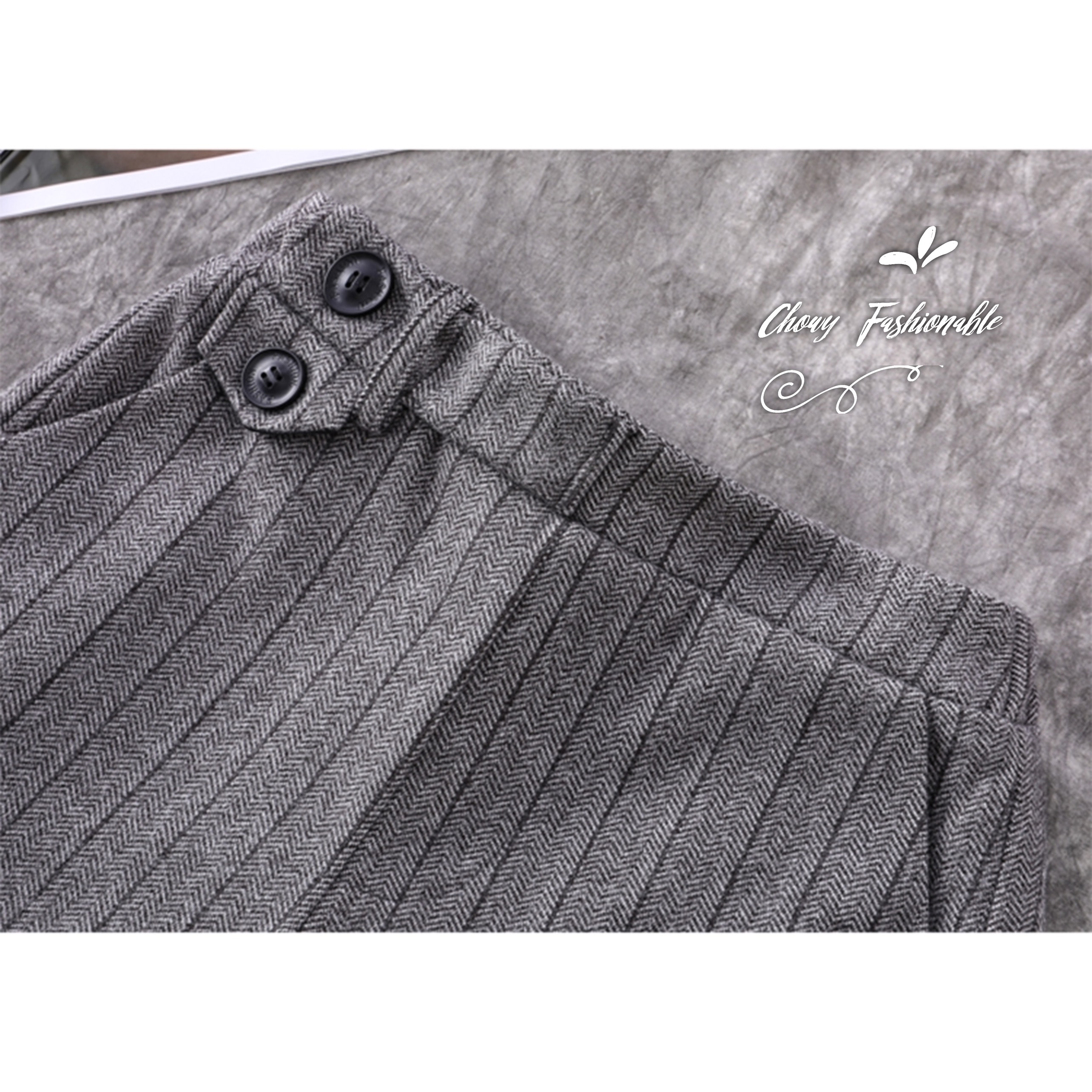 กางเกงไซส์ใหญ่ 5XL เอว 35-45 นิ้ว ขาสั้นไซส์ใหญ่ กางเกงสาวอวบ มียางยืดข้างหลัง สีเทาเข้ม FF0262GR