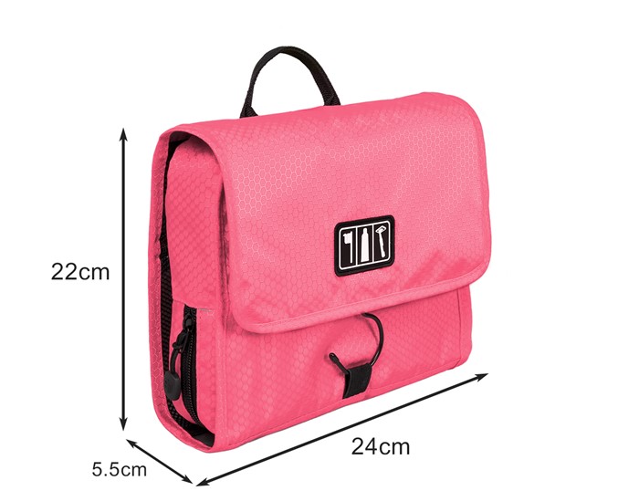 Bagsmart กระเป๋าใส่อุปกรณ์อาบน้ำ คุณภาพสูง ใส่อุปกรณ์อาบน้ำ แขวนได้ สำหรับเดินทาง ท่องเที่ยว (Pink)
