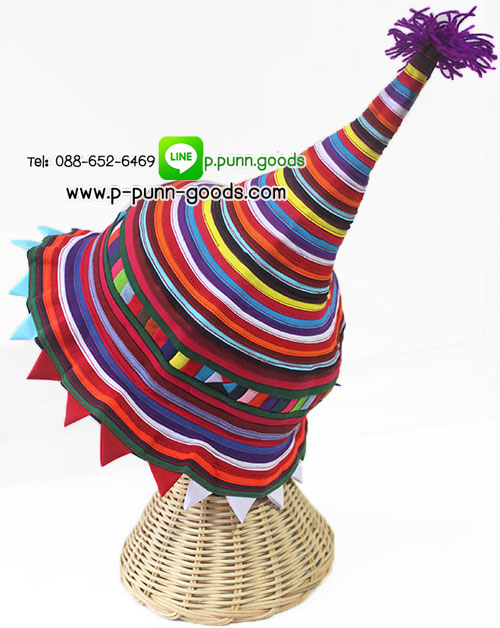 หมวกชาวเขา หมวกลีซอ ทรงสูง *** เลือกสีด้านใน ***