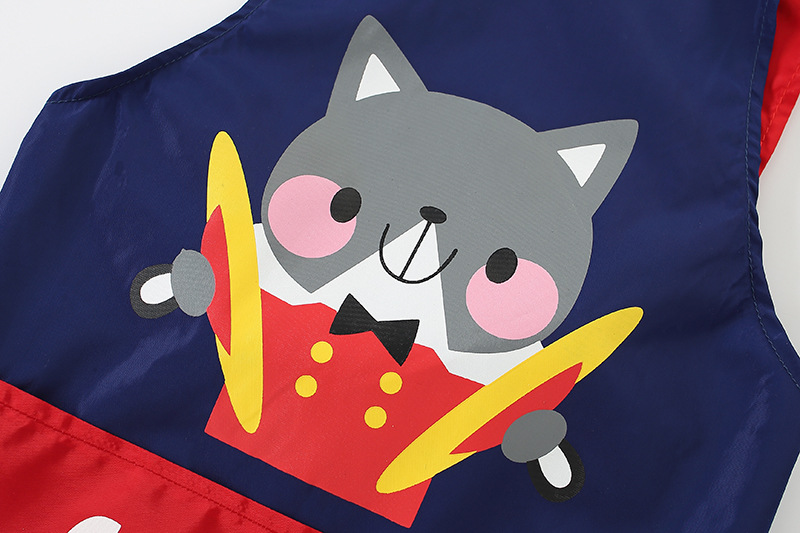 Set ผ้ากันเปื้อนทำอาหารเด็ก +ปลอกแขน NanaBaby ผ้า Oxford กันน้ำ การ์ตูนน่ารัก สำหรับเด็กวัย 2-10 ปี