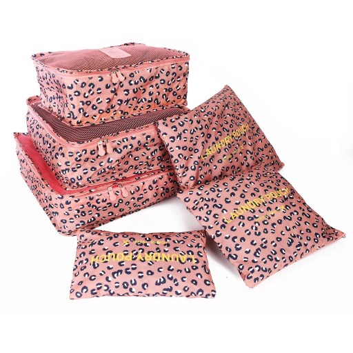 กระเป๋าจัดระเบียบเดินทาง กระเป๋าจัดระเบียบเสื้อผ้า 6 ใบ จัดกระเป๋าเดินทาง กันน้ำ ใส่เสื้อผ้า ชุดชั้นใน เครื่องสำอาง มี 5 สีให้เลือก