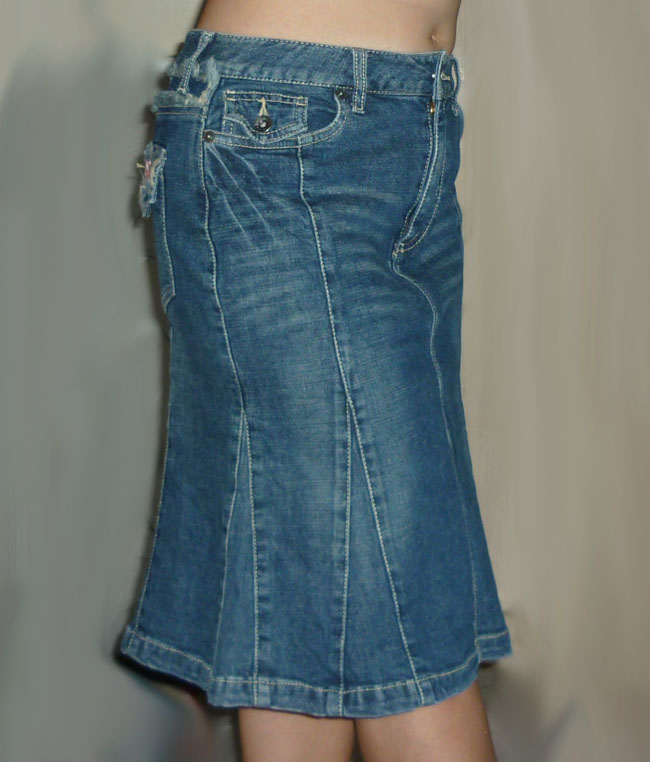 กระโปรงยีนส์ทรงหางปลา สวยมาก 29-35-21