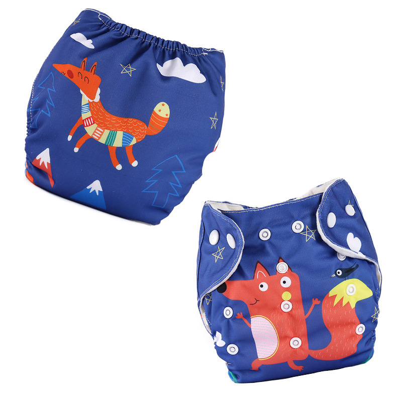 กางเกงผ้าอ้อม l กางเกงกันฉี่ กางเกงผ้าอ้อมเด็กซักได้ Nano กันน้ำ ลายการ์ตูนน่ารัก ปรับขนาดได้ 1-3 ขวบ