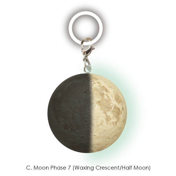 กาชาปองมาสคอทดวงจันทร์ STC Moon Phase Glow-in-the-Dark Sign Mascot