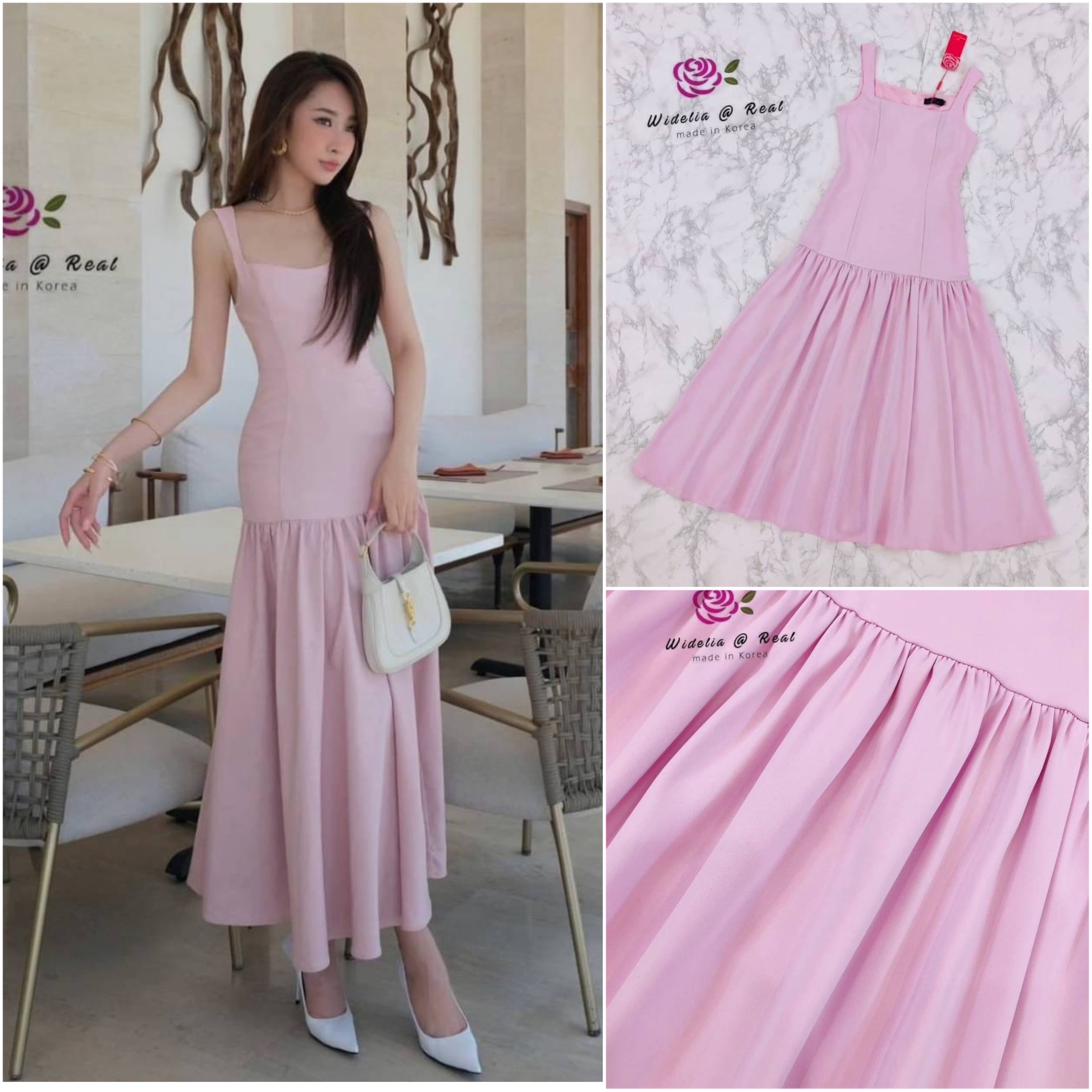 เดรสยาวตัวสวยทรงเก๋ ตัวเดรสมาในผ้าเรียบเนื้อสวยทั้งตัว ชุด สีสวยหวานละมุนด้านหลังซิปยาวใส่ง่าย ใส่สบาย สินค้าคุณภาพ (พร้อมส่ง)