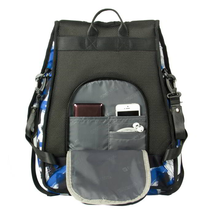 Ecosusi กระเป๋าคุณแม่ กระเป๋าสัมภาระคุณแม่ กระเป๋าแม่ลูกอ่อน แบบเป้ มาพร้อมแผ่นรองเปลี่ยนผ้าอ้อม, สายคล้องรถเข็น, ช่องเก็บความร้อน-เย็น (Navy Patten)