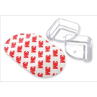 [แพค 4 ชิ้น] ยางกันกระแทกมุม ยางกันมุมโต๊ะ ยางกันชน PVC ขอบเตี้ย NanaBaby สำหรับชั้นวาง-ชั้นกระจก พร้อมกาวสองหน้า