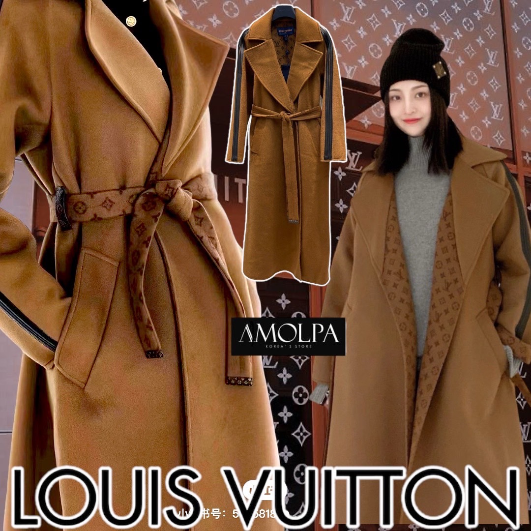 เสื้อโค้ชตัวยาว งานแบรนด์ เป็นเสื้อคลุม ด้านในเป็นตัวลาย Signature มาพร้อมเข็มขัดเข้าเซทกัน ใส่ ดู หรูหรา ไฮโซมาก : สินค้าคุณภาพ (พร้อมส่ง)