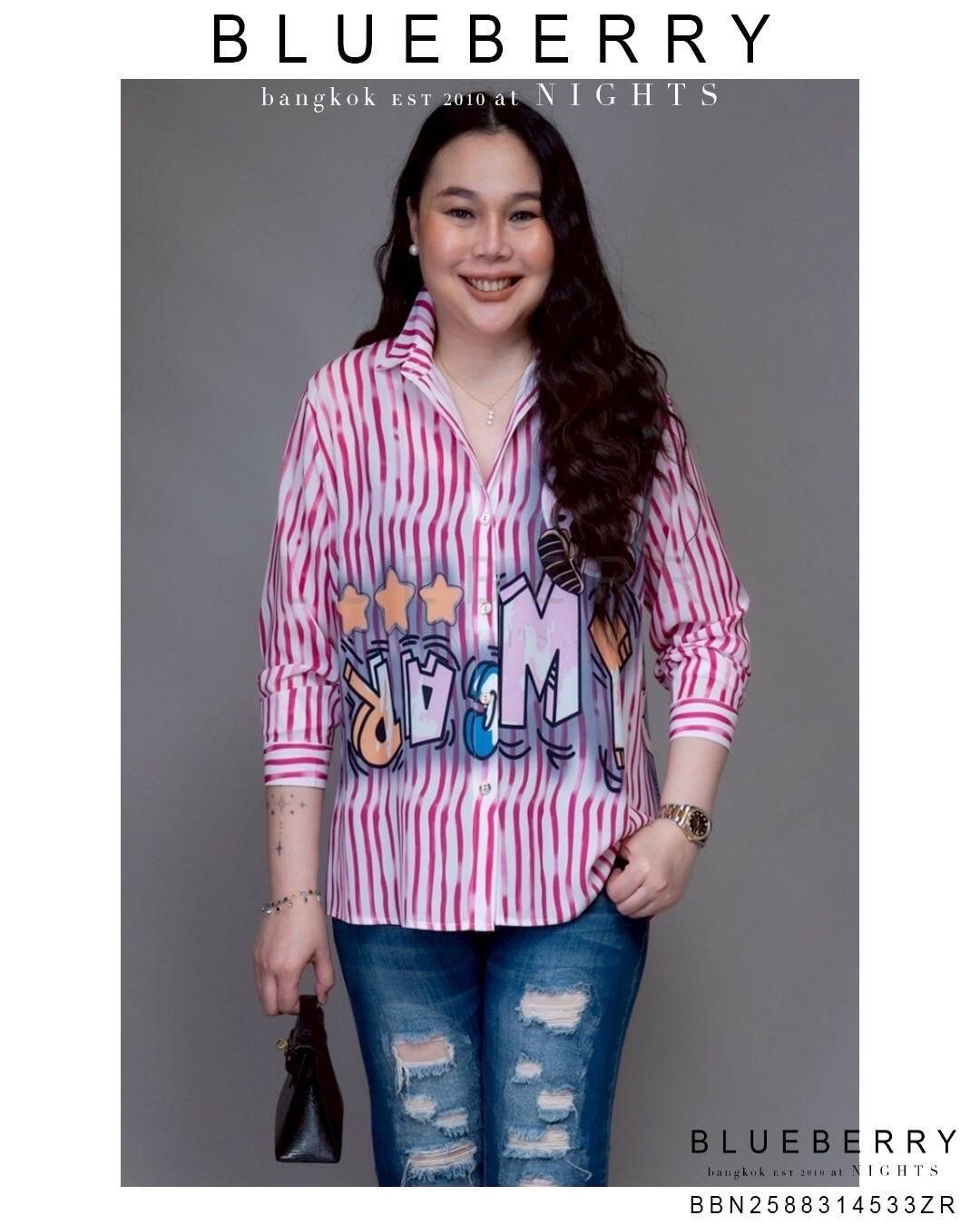 เสื้อเชิ้ต พรีเมียมทรงคลาสสิคตลอดกาลเชิ้ตแขนยาว พิมพ์ลายแบรนด์เนมไฮคลาส ใส่สบาย : สินค้าคุณภาพ (พร้อมส่ง)