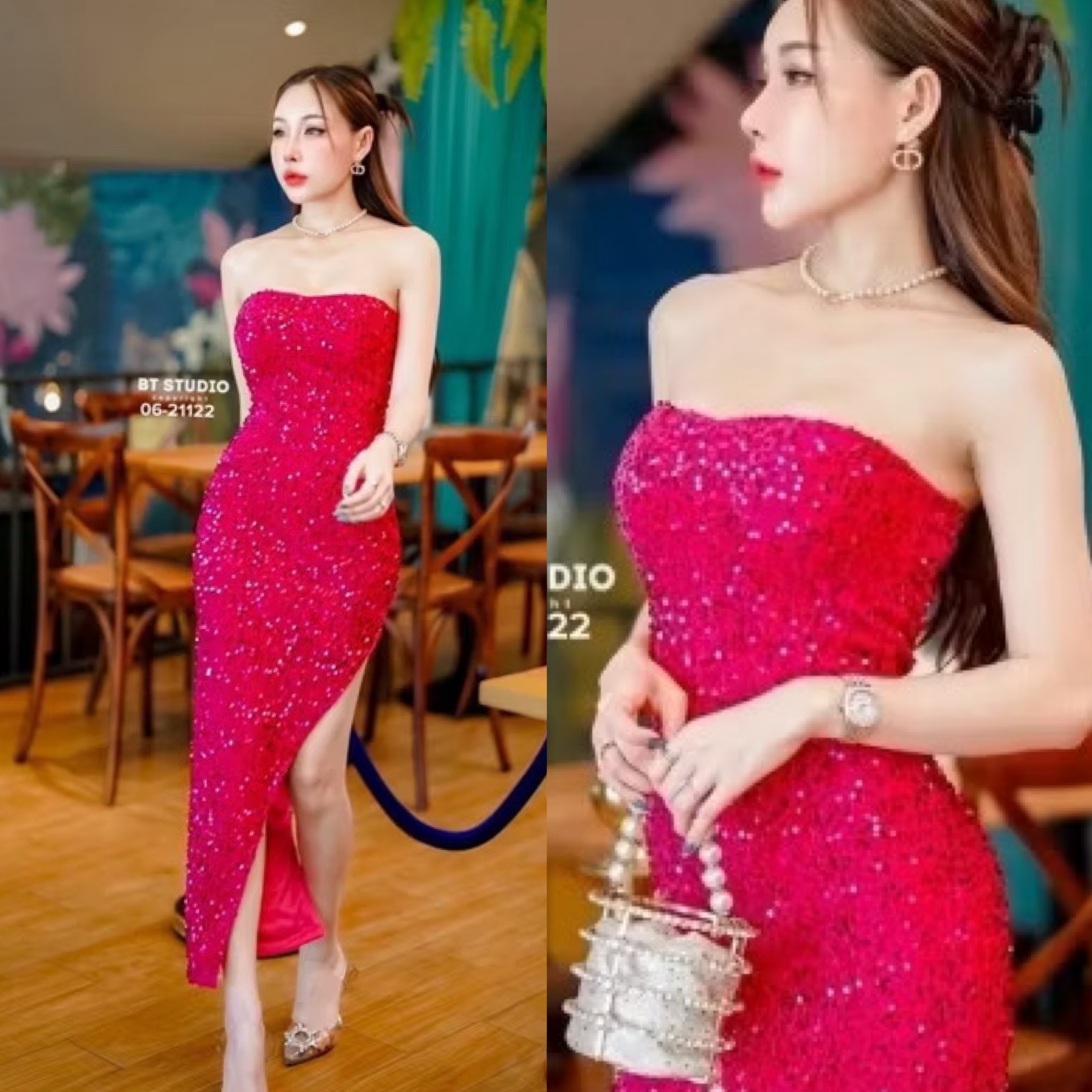 เดรสเกาะอกกริตเตอร์แน่น ๆ ทั้งชุดปลายชายเว้าเฉียงผ่าสูง งานสวยเนื้อผ้าดี เล่นไฟสุด มีซับในอกเสริมฟองน้ำ ซิปหลัง แทบซิลิโคนกันลื่นจ้า ใส่สบาย : สินค้าคุณภาพ (พร้อมส่ง) สำเนา