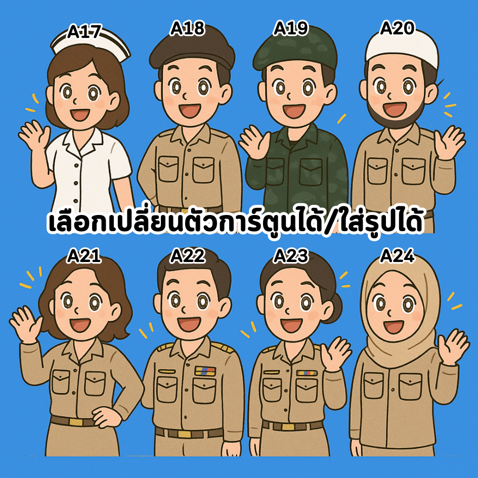 สติกเกอร์งานเกษียณ ติดของชำร่วย (ใส่รูปตัวเองได้) สติ๊กเกอร์เกษียณอายุราชการ PP กันน้ำ (1 แผ่น A4)