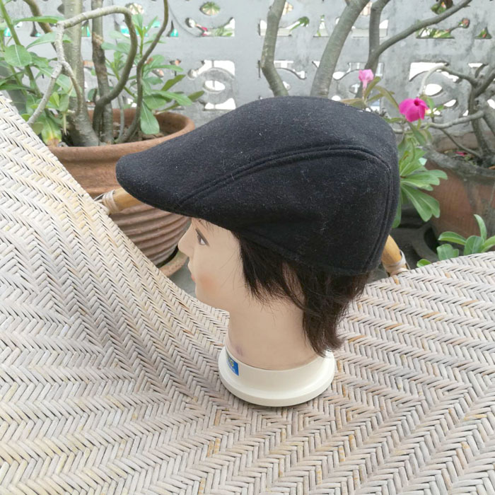 หมวกติงลี่ หมวกแฟลตแค๊ป ผ้าขนสัตว์หนา อุ่นมาก