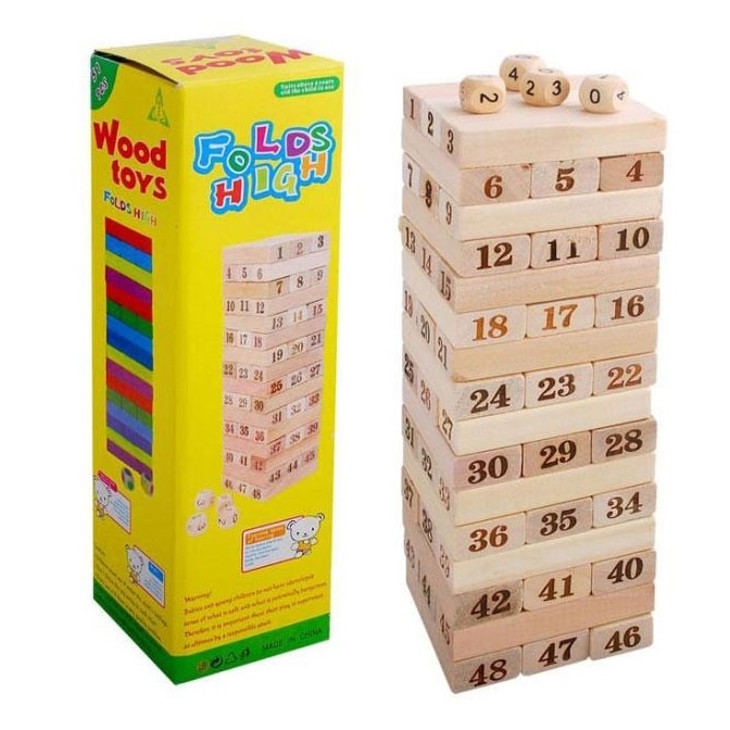 ของเล่นไม้ เกมถอดแท่งไม้ ของเล่นตึกถล่ม Uno Stacko อูโน่ สแตกเกอร์
