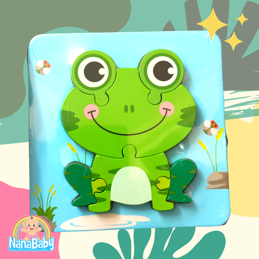NanaBaby จิ๊กซอว์ไม้ จิ๊กซอเด็กเล็ก 3D Wooden Jigsaws รูปสัตว์ ของเล่นไม้ ของเล่นเสริมพัฒนาการเด็กเล็ก