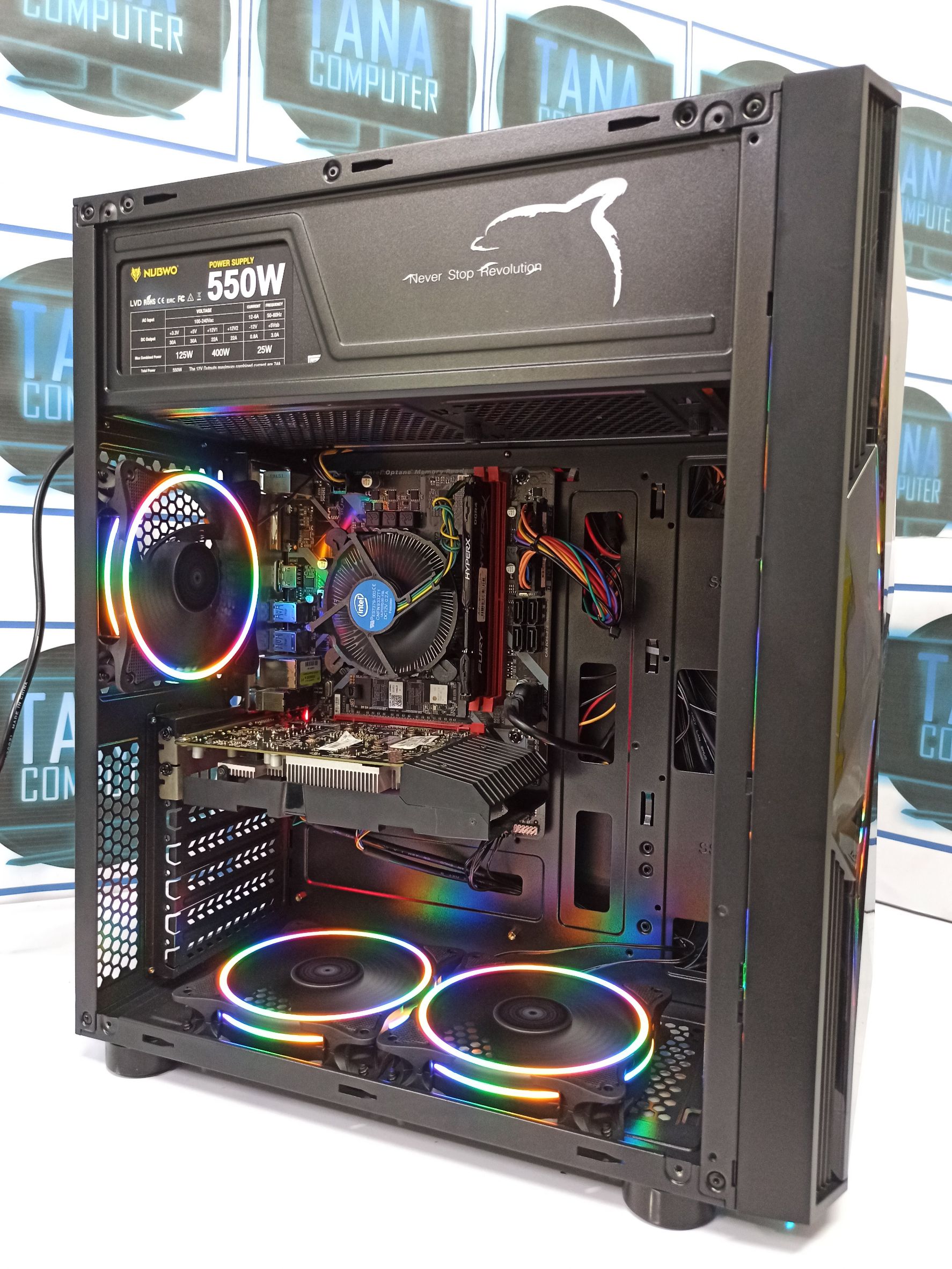 (14,900) ชุดใหญ่ ราคาคุ้มค่า I5-9400F Ram8GB SSD240GBของใหม่ GTX1050Ti 4GB