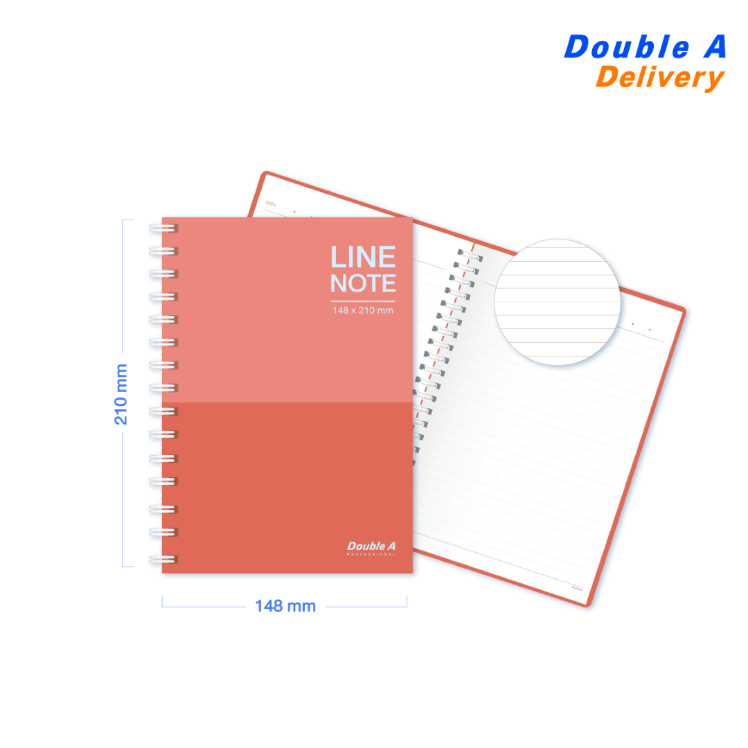 [4 เล่ม]สมุดสันห่วง A5 70แกรม 40แผ่น เนื้อในพิมพ์เส้นบรรทัด