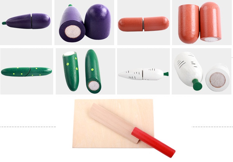 ของเล่นไม้ ชุดหั่นผักและผลไม้ ของเล่นทำอาหาร สำหรับแม่ครัวตัวน้อย (รุ่น Original)