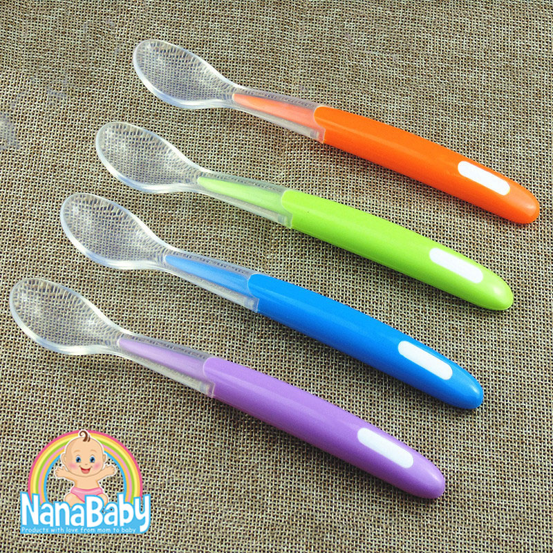 ช้อนป้อนข้าวลูก ช้อนป้อนทารก ช้อนป้อนเด็ก BPA-Free ปลายซิลิโคนนิ่ม มีกล่องเก็บช้อน NanaBaby รุ่นใหม่