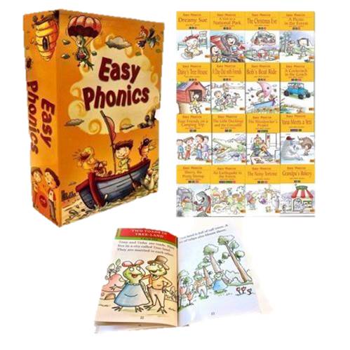 Easy Phonics : 16 Books Collection : level 1-4 Age 4-8 years เซตหนังสือส่งเสริมการอ่าน โฟนิกส์ 16 เล่ม 4-8 ปี