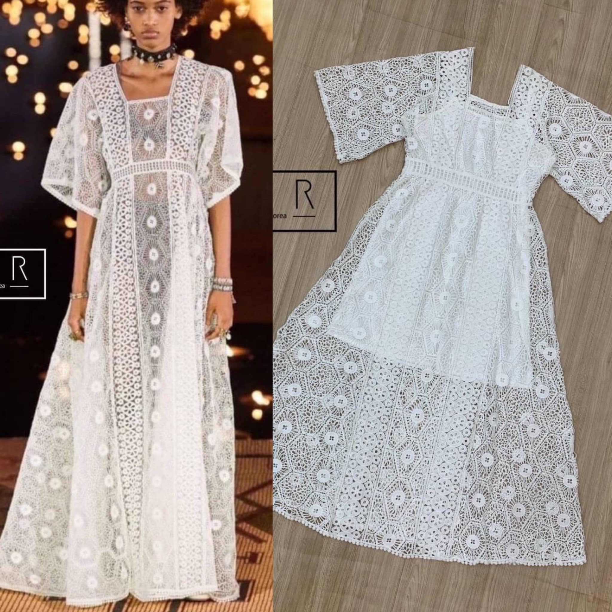 เดรสลูกไม้คอเหลี่ยม ตัวสวยสุดอลังด้วยความโดดเด่นของผ้าลูกไม้ ลายสวยมาทอสลับลายเป็นริ้ว เพิ่มความมีดีไซน์ ให้กับตัวชุด สินค้าคุณภาพ (พร้อมส่ง)