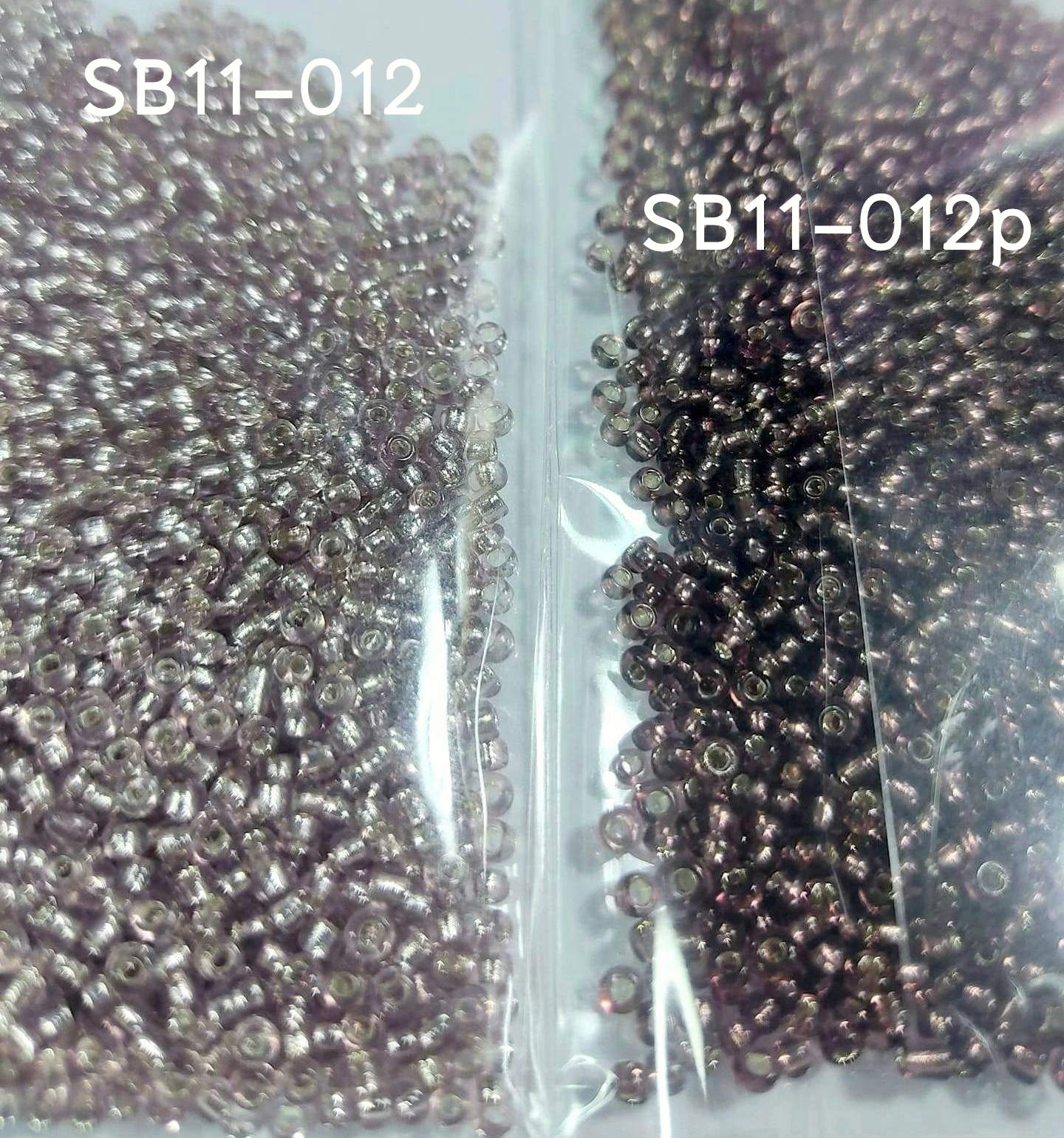 SB11-012 ซีดบีดไซส์เล็ก 2 มิล. สีน้ำตาลแกนเงิน (20 กรัม)