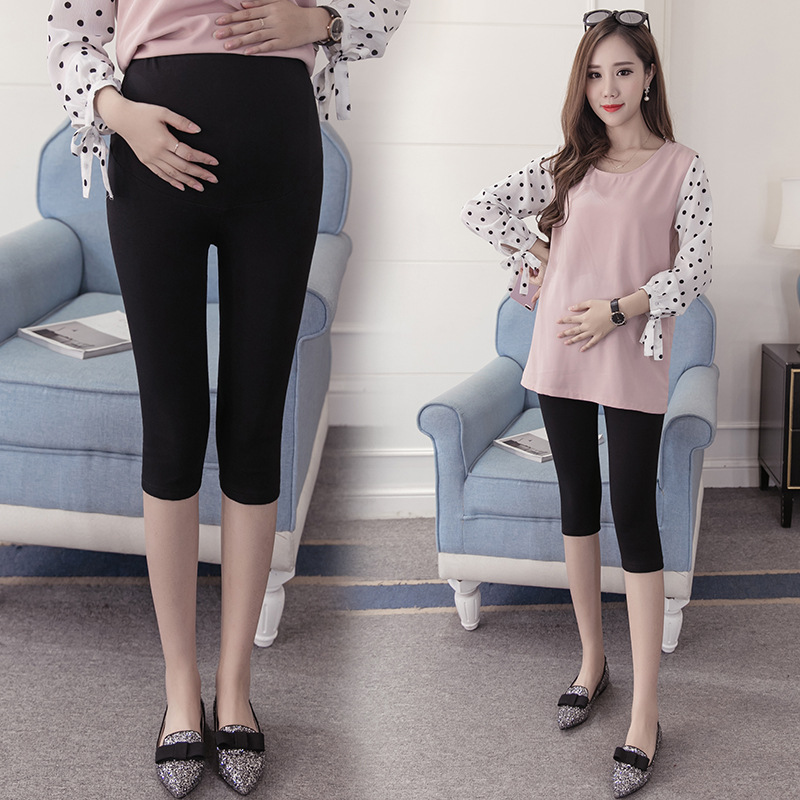 กางเกงเลคกิ้งคนท้อง กางเกงคนท้อง ขาสามส่วน เนื้อผ้านิ่มเด้ง ใส่สบาย