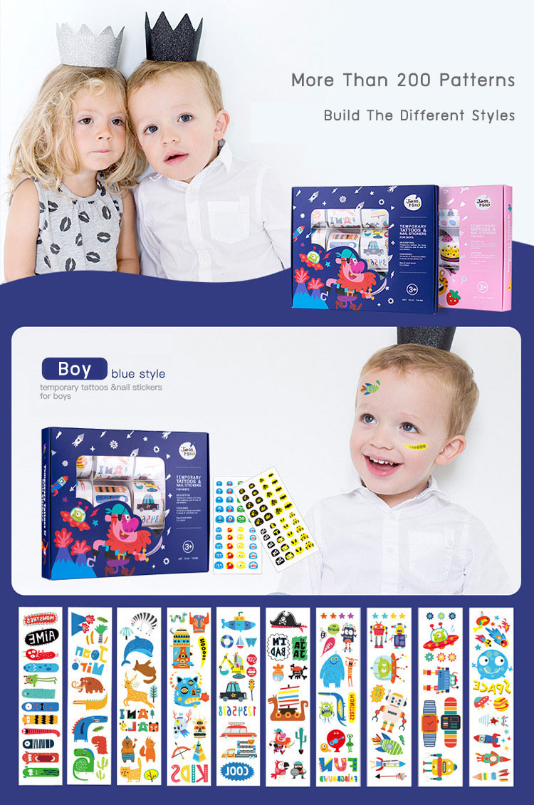 Tattoo รูปลอก ติดผิวหนังและเล็บสำหรับเด็ก Joan Miro – Tattoo and Nail Sticker For Girls/Boys