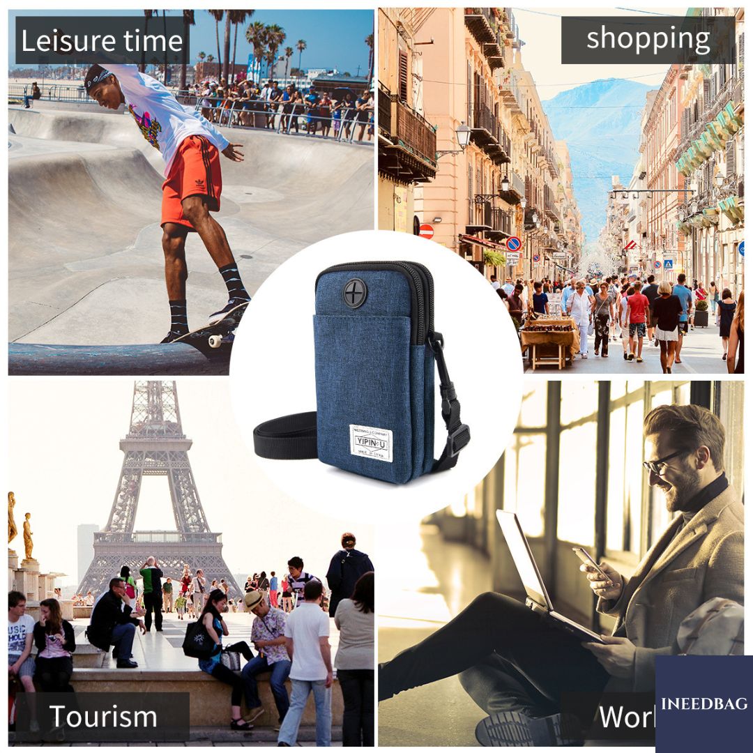 กระเป๋าสะพายคาดลำตัว กระเป๋าสะพายไหล่ กระเป๋าใส่โทรศัพท์มือถือ สายยาวปรับระดับ-ถอดจากตัวกระเป๋าได้ กระเป๋าเกี่ยวกับเข็มขัดได้ มี 3 สีให้เลือก