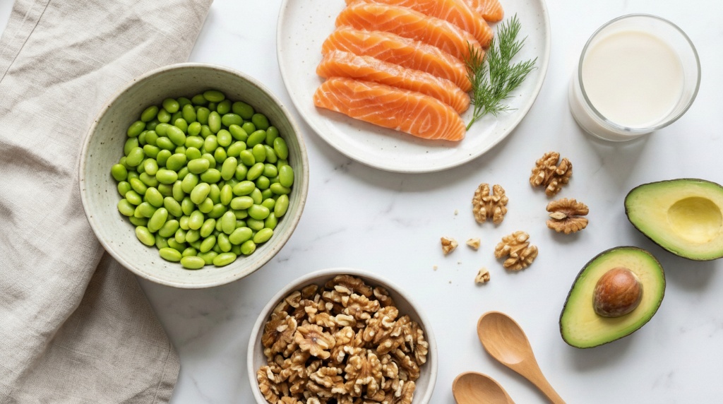 รวมอาหารสุขภาพ ถั่วเหลือง แซลมอน อะโวคาโด ช่วยปรับฮอร์โมนหน้าอก