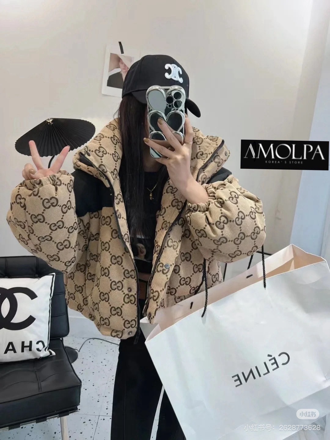 JACKET GG BOMBER SS24 งาน 1 : 1 ชนช๊อป อุ่นนสุดๆ งานสวยสุด ปังงง... พรีเมียมมม ด้านในเป็นบุนวมมม รุ่นนี้คืองานพิเศษ !! Luxury Premium Set สวยหรูดูแพง ใส่สบาย : สินค้าคุณภาพ (พร้อมส่ง)